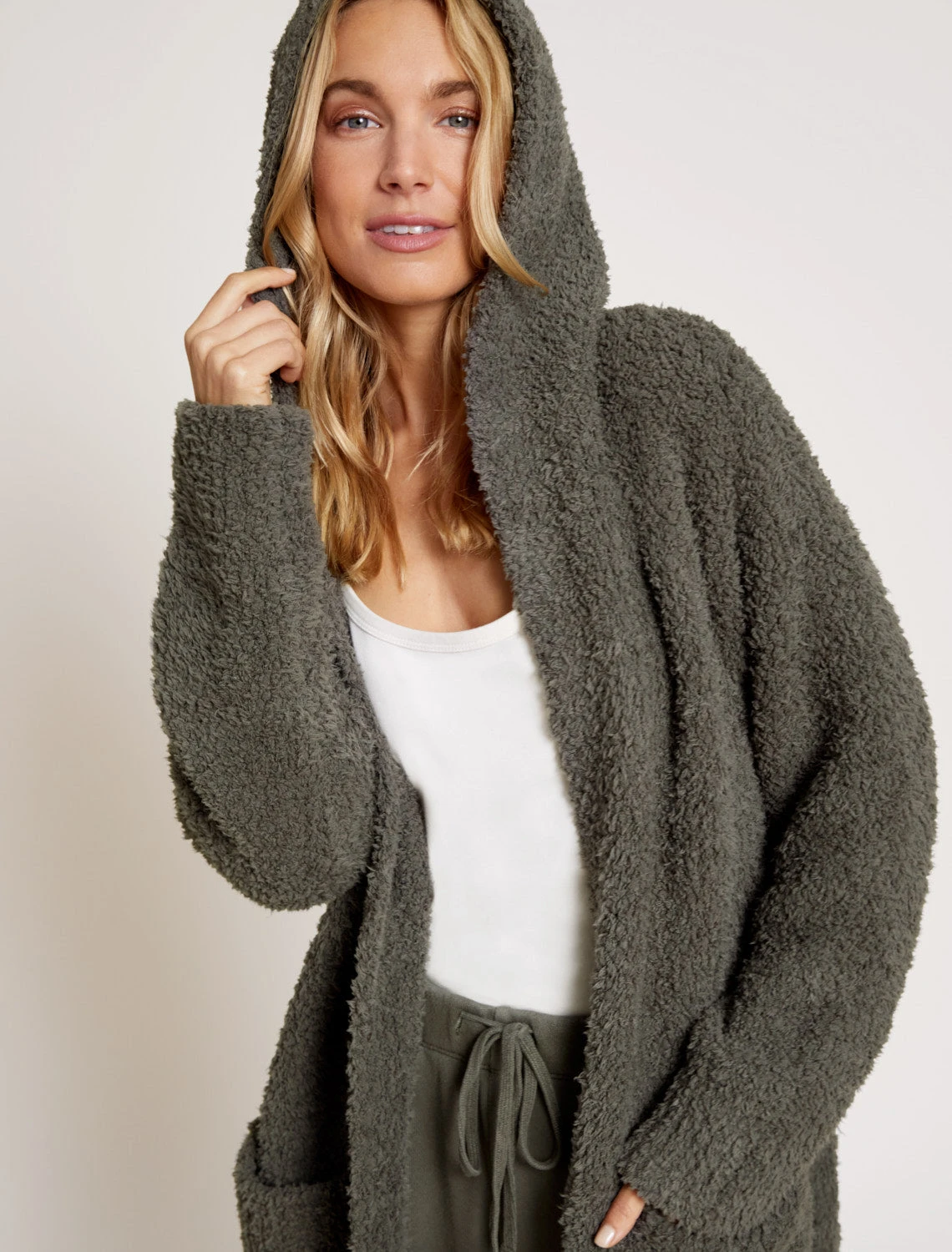 CozyChic® Boucle Hooded Long Coatigan 7 CozyChic® Boucle Hooded Long Coatigan - Image 5