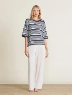 Boucle Striped Pullover -MOON HOME Shop BDWNV22226 INDIGOPEARL 2579