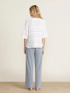 Boucle Striped Pullover -MOON HOME Shop BDWNV22226 stonepearl 2916