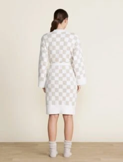 CozyChic® Cotton Checkered Robe 9 CozyChic® Cotton Checkered Robe -MOON HOME Shop BDWNV22284 oatmeal cream 2534