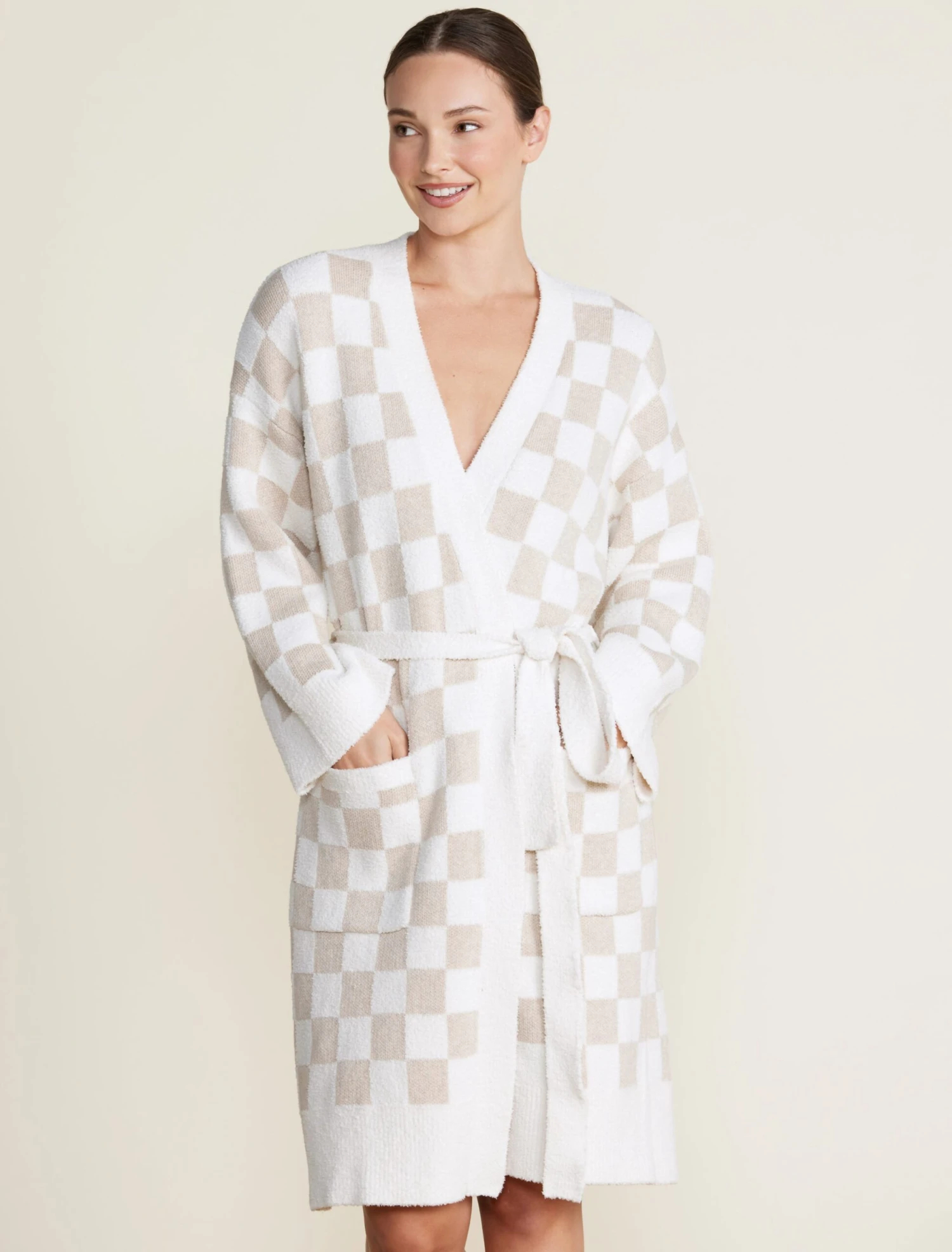 CozyChic® Cotton Checkered Robe 6 CozyChic® Cotton Checkered Robe - Image 4