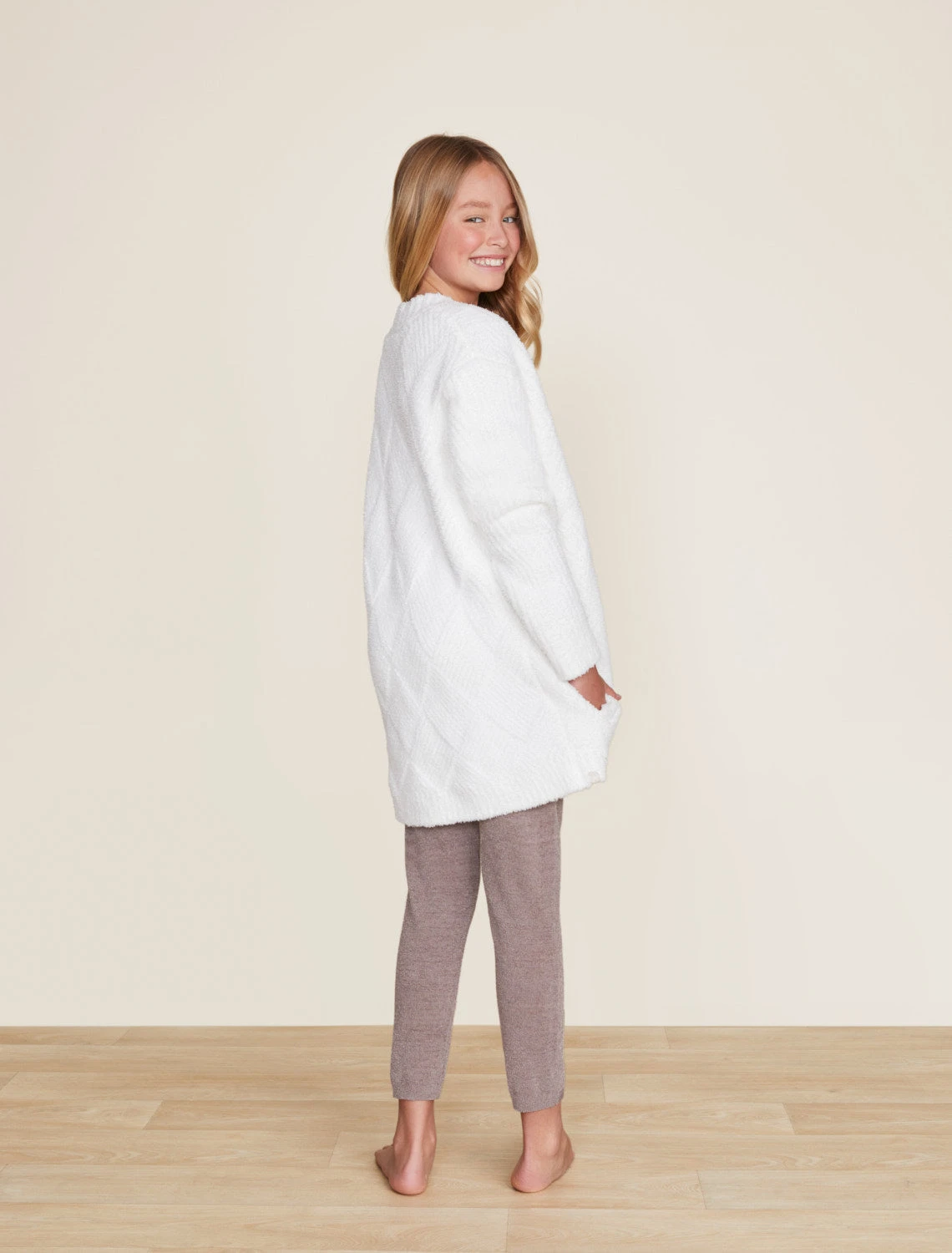 CozyChic® Youth Diamond Circle Cardi 5 CozyChic® Youth Diamond Circle Cardi - Image 3