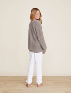 CozyChic Lite® Youth Cable Button Cardi 10 CozyChic Lite® Youth Cable Button Cardi -MOON HOME Shop BDYCL21999 Beach Rock 0960