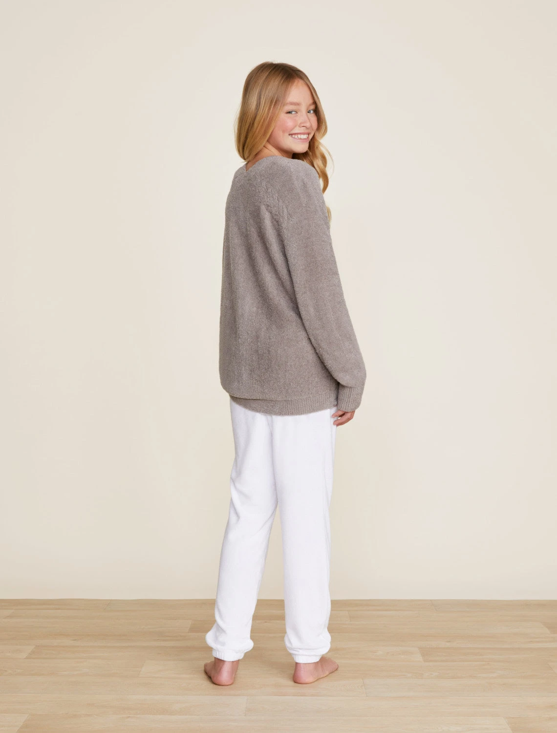 CozyChic Lite® Youth Cable Button Cardi 5 CozyChic Lite® Youth Cable Button Cardi - Image 3