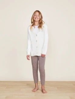 CozyChic Lite® Youth Cable Button Cardi 13 CozyChic Lite® Youth Cable Button Cardi -MOON HOME Shop BDYCL21999 Pearl 1161