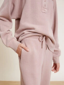 Malibu Collection® Youth Brushed Terry Rolled Hem Pant -MOON HOME Shop BDYMC21411 PinkClay 4178