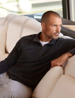 CozyChic Ultra Lite® Men's Half Zip Mock Pullover 12 CozyChic Ultra Lite® Men's Half Zip Mock Pullover -MOON HOME Shop BFD SS23 MEN D BDMCU21740 0705 V1 web