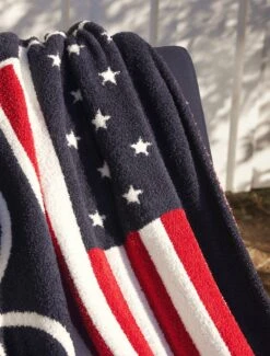 Cozychic® Team USA Flag Olympic Ring Throw -MOON HOME Shop BFD SS 24 USHCC22369 Indigo Multi 0006