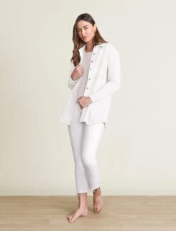 Malibu Collection® Unisex French Terry Shacket 9 Malibu Collection® Unisex French Terry Shacket -MOON HOME Shop BarefootDreams Showroom 05 08 232921 Parchment