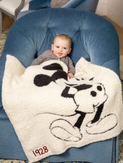 CozyChic® Classic Disney Mickey Mouse Baby Blanket 6 CozyChic® Classic Disney Mickey Mouse Baby Blanket -MOON HOME Shop D105 009 MC CREAM CARBON 2 1