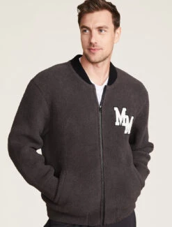 CozyChic® Disney Classic Mickey Men's Varsity Jacket 11 CozyChic® Disney Classic Mickey Men's Varsity Jacket -MOON HOME Shop DNMCC21846 CarbonBlack 1831copy