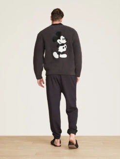 CozyChic® Disney Classic Mickey Men's Varsity Jacket 10 CozyChic® Disney Classic Mickey Men's Varsity Jacket -MOON HOME Shop DNMCC21846 CarbonBlack 1883copy