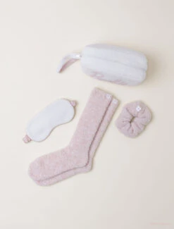 CozyChic® Barbie™ Eye Mask, Scrunchie, Sock Set -MOON HOME Shop MTWCC21321 Sea Salt Dusty Rose W 3