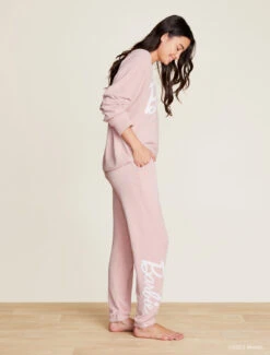 CozyChic Ultra Lite® Women's Barbie™ Jogger -MOON HOME Shop MTWCU21707 DustyRoseWhite 1441