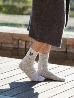 CozyChic® Classic Disney Mickey Mouse Men's Socks -MOON HOME Shop USE DNMCC1021 CREAM CARBON 2 v2