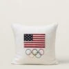 CozyChic® Team USA Flag Olympic Ring Pillow 1 CozyChic® Team USA Flag Olympic Ring Pillow -MOON HOME Shop USHCC22446 PearlMulti 2 W
